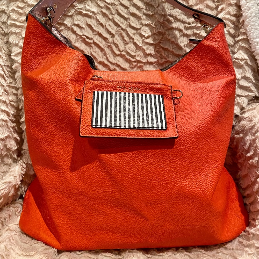 Henri Bendel Orange Large Influencer Hobo Bag